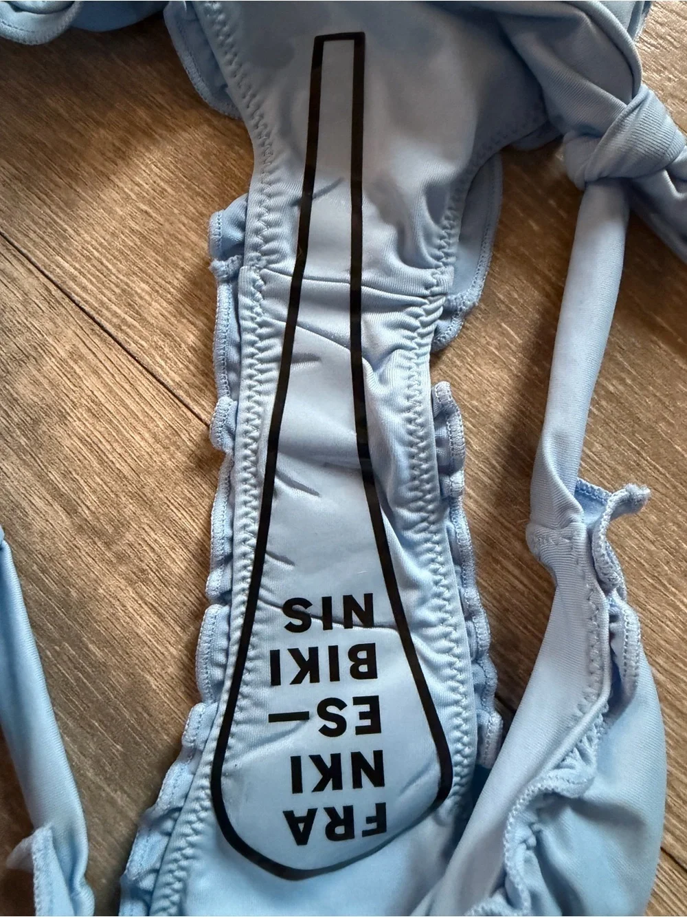 Frankie’s Bikinis Cheeky Colby Bottom in Chambray. Size XS. NWOT!